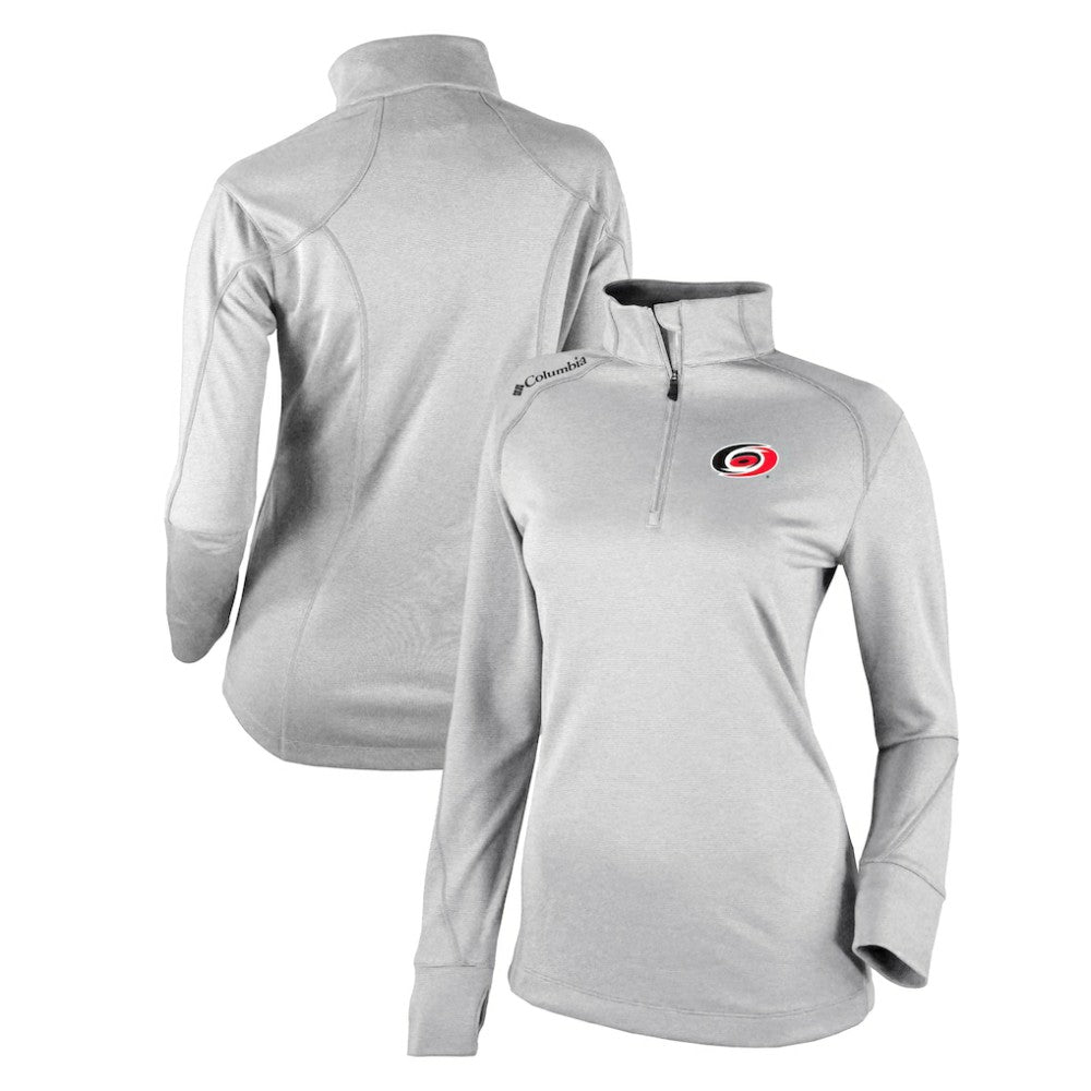 Carolina Hurricanes Columbia Women's Omni-Wick Shotgun 2.0 Quarter-Zip Pullover Top - White - NHL