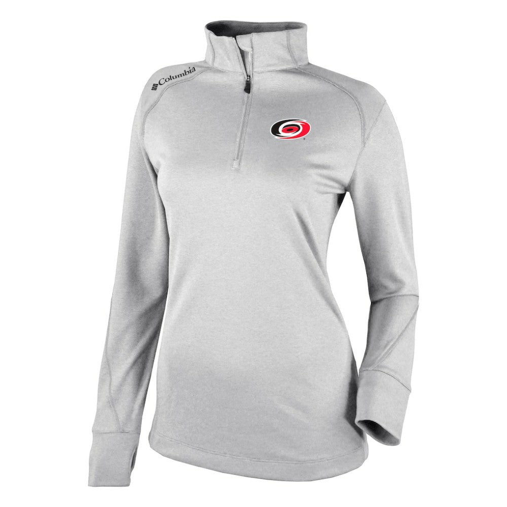 Carolina Hurricanes Columbia Women's Omni-Wick Shotgun 2.0 Quarter-Zip Pullover Top - White - NHL
