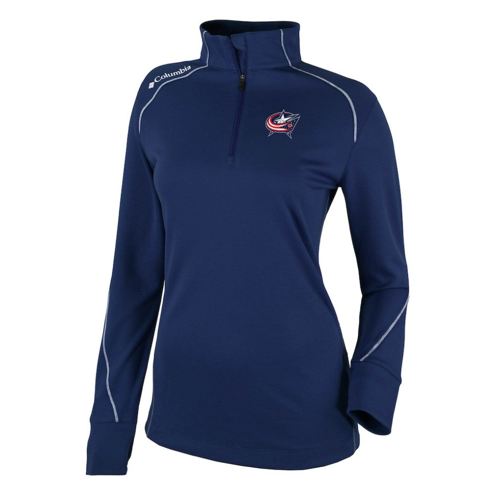 Columbus Blue Jackets Columbia Women's Omni-Wick Shotgun 2.0 Quarter-Zip Pullover Top - Navy - NHL