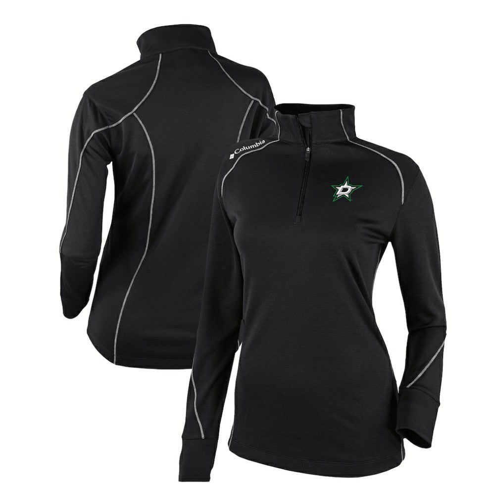 Dallas Stars Columbia Women's Omni-Wick Shotgun 2.0 Quarter-Zip Pullover Top - Black - NHL