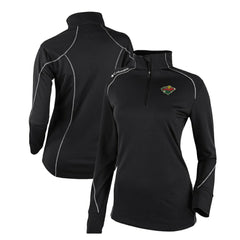 Minnesota Wild Columbia Women's Omni-Wick Shotgun 2.0 Quarter-Zip Pullover Top - Black - NHL