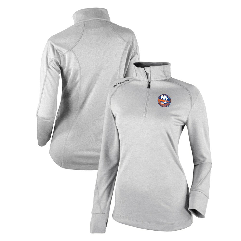 New York Islanders Columbia Women's Omni-Wick Shotgun 2.0 Quarter-Zip Pullover Top - White - NHL