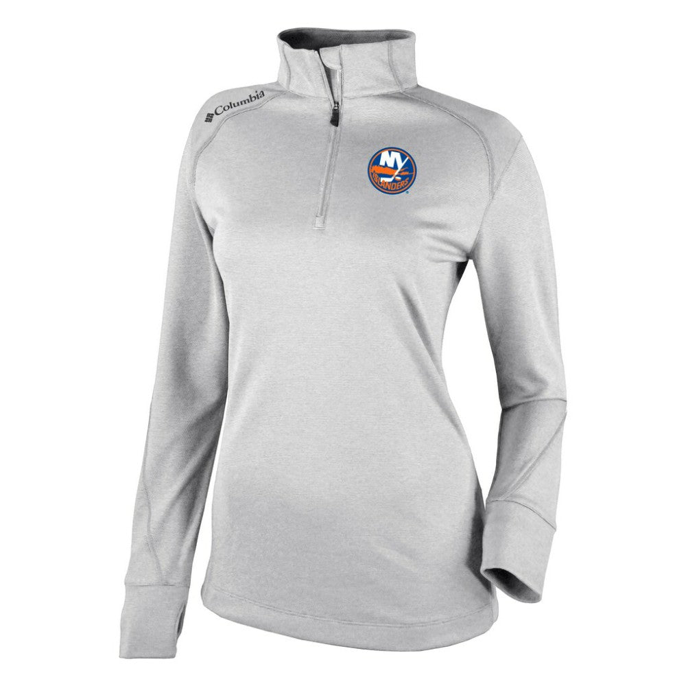 New York Islanders Columbia Women's Omni-Wick Shotgun 2.0 Quarter-Zip Pullover Top - White - NHL