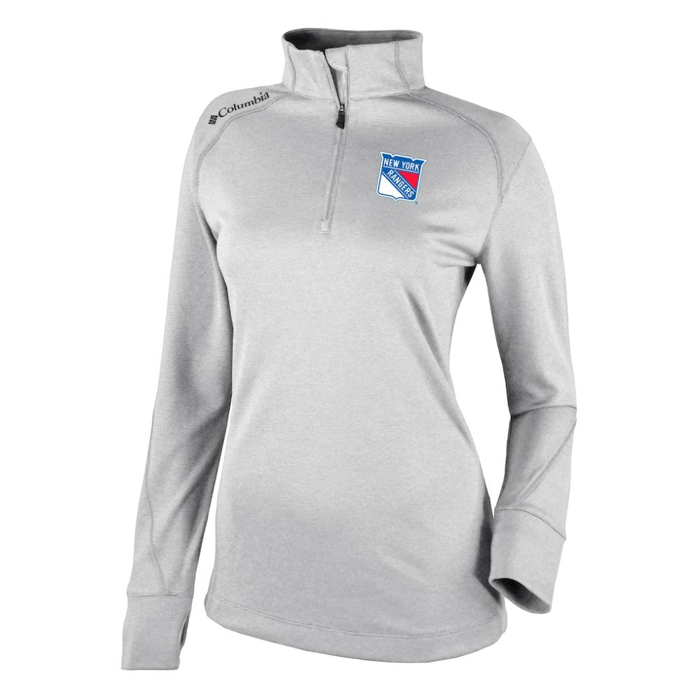 New York Rangers Columbia Women's Omni-Wick Shotgun 2.0 Quarter-Zip Pullover Top - White - NHL