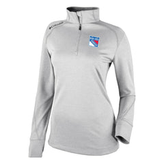 New York Rangers Columbia Women's Omni-Wick Shotgun 2.0 Quarter-Zip Pullover Top - White - NHL