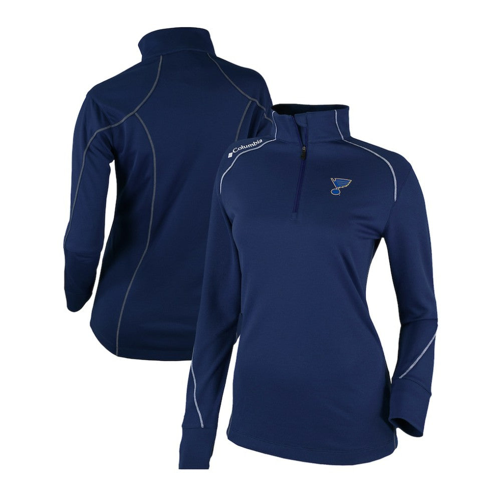 St. Louis Blues Columbia Women's Omni-Wick Shotgun 2.0 Quarter-Zip Pullover Top - Navy - NHL