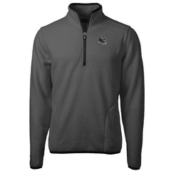 Baltimore Ravens Cutter & Buck Helmet Cascade Eco Sherpa Fleece Quarter-Zip Pullover Jacket Gray/Black | NFL