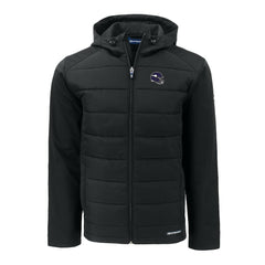 Minnesota Vikings Cutter & Buck Helmet Evoke Hybrid Eco Softshell Recycled Full-Zip Hoodie Jacket Black | NFL
