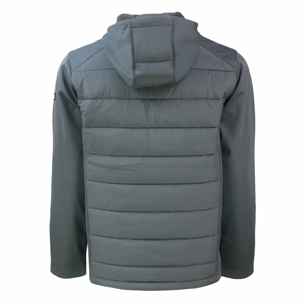 New York Giants Cutter & Buck Helmet Evoke Hybrid Eco Softshell Recycled Full-Zip Hoodie Jacket Gray | NFL