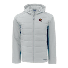 Washington Commanders Cutter & Buck Helmet Evoke Hybrid Eco Softshell Recycled Full-Zip Hoodie Jacket Gray | NFL