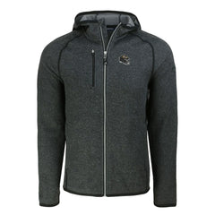 Baltimore Ravens Cutter & Buck Helmet Mainsail Sweater-Knit Full-Zip Hoodie Heather Charcoal | NFL