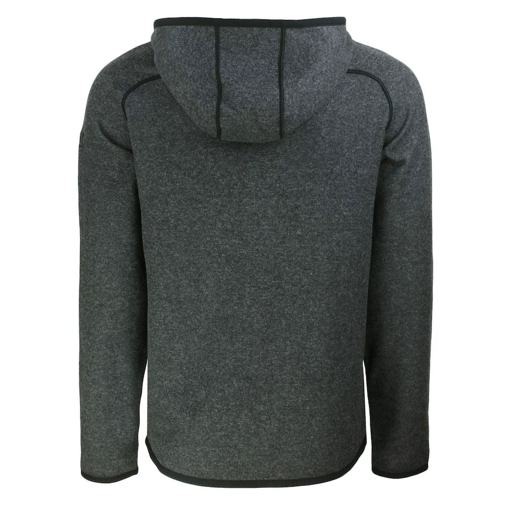 Baltimore Ravens Cutter & Buck Helmet Mainsail Sweater-Knit Full-Zip Hoodie Heather Charcoal | NFL