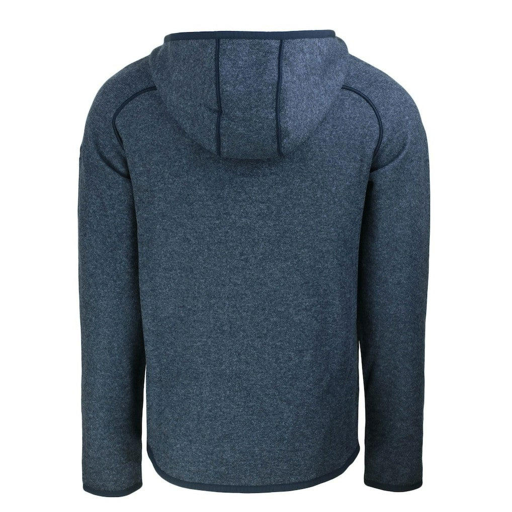 Chicago Bears Cutter & Buck Helmet Mainsail Sweater-Knit Full-Zip Hoodie Heather Navy | NFL