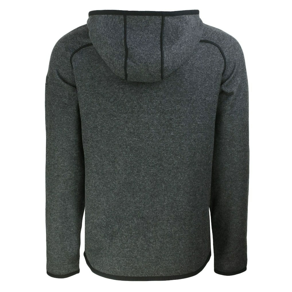 Cincinnati Bengals Cutter & Buck Helmet Mainsail Sweater-Knit Full-Zip Hoodie Heather Charcoal | NFL