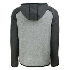 Denver Broncos Cutter & Buck Helmet Mainsail Sweater-Knit Full-Zip Hoodie Heather Gray/Heather Charcoal | NFL