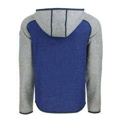 New York Giants Cutter & Buck Helmet Mainsail Sweater-Knit Full-Zip Hoodie Royal/Heather Gray | NFL