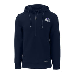 Buffalo Bills Cutter & Buck Helmet Roam Eco Half-Zip Recycled Pullover Hoodie Navy | NFL