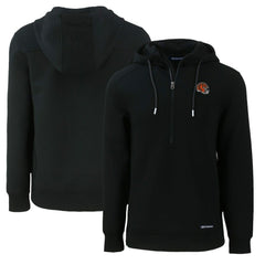 Cincinnati Bengals Cutter & Buck Helmet Roam Eco Half-Zip Recycled Pullover Hoodie Black | NFL