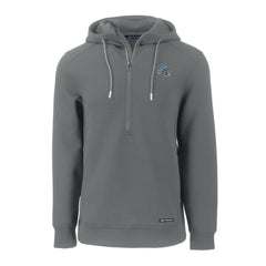 Detroit Lions Cutter & Buck Helmet Roam Eco Half-Zip Recycled Pullover Hoodie Gray | NFL