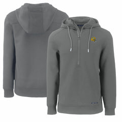 Green Bay Packers Cutter & Buck Helmet Roam Eco Half-Zip Recycled Pullover Hoodie Gray | NFL