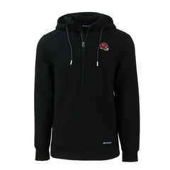 Kansas City Chiefs Cutter & Buck Helmet Roam Eco Half-Zip Recycled Pullover Hoodie Black | NFL