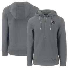 Minnesota Vikings Cutter & Buck Helmet Roam Eco Half-Zip Recycled Pullover Hoodie Gray | NFL