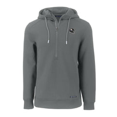 Pittsburgh Steelers Cutter & Buck Helmet Roam Eco Half-Zip Recycled Pullover Hoodie Gray | NFL