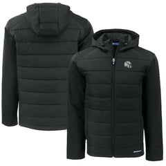 Indianapolis Colts Cutter & Buck Helmet Big & Tall Evoke Hybrid Eco Softshell Recycled Full-Zip Hoodie Jacket Black | NFL