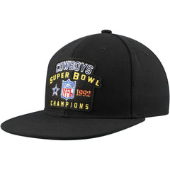 Dallas Cowboys 1992 NFL Super Bowl Champions Snapback Hat Black | Mitchell & Ness