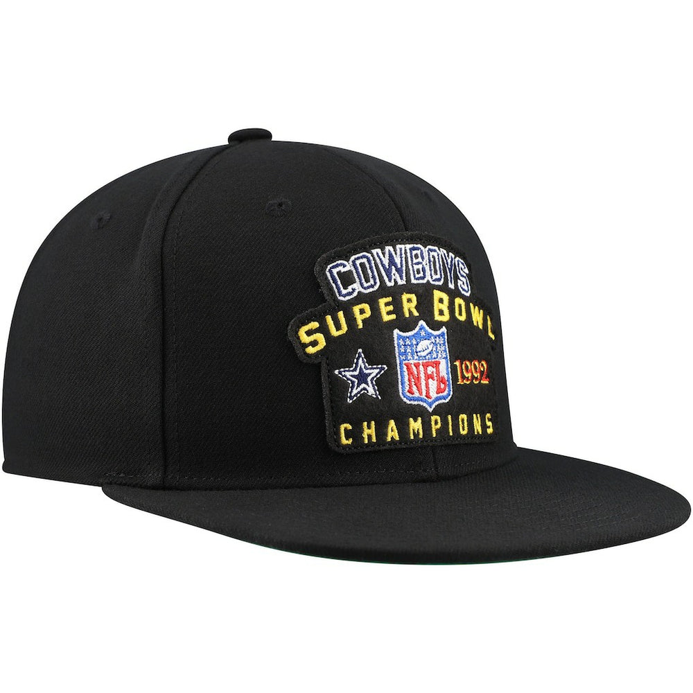Dallas Cowboys 1992 NFL Super Bowl Champions Snapback Hat Black | Mitchell & Ness