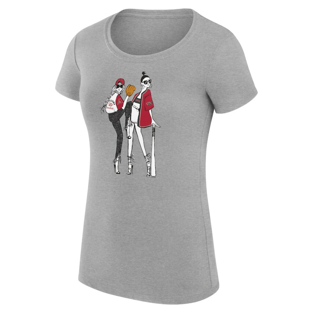 Arizona Diamondbacks G-III 4Her by Carl Banks Women's Super-Slim Fit Lightweight Baseball Girls T-Shirt - MLB