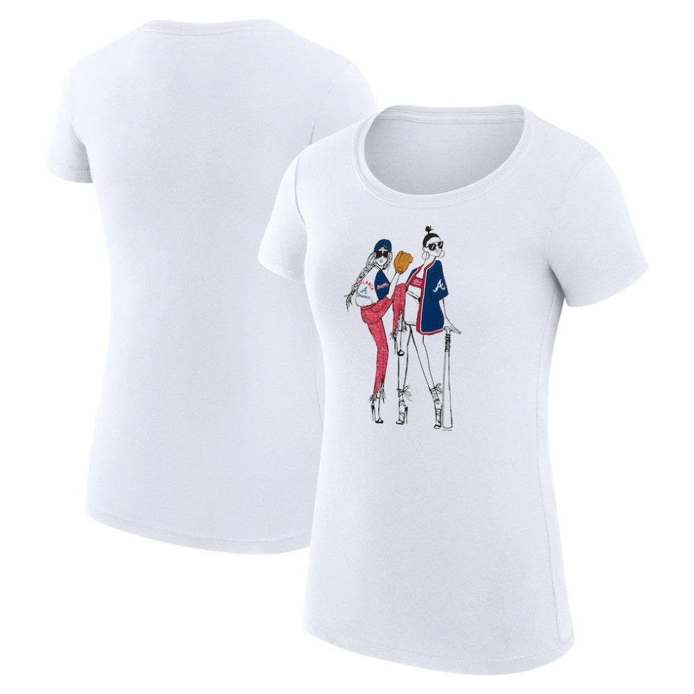 Atlanta Braves G-III 4Her by Carl Banks Women's Super-Slim Fit Lightweight Baseball Girls T-Shirt - MLB