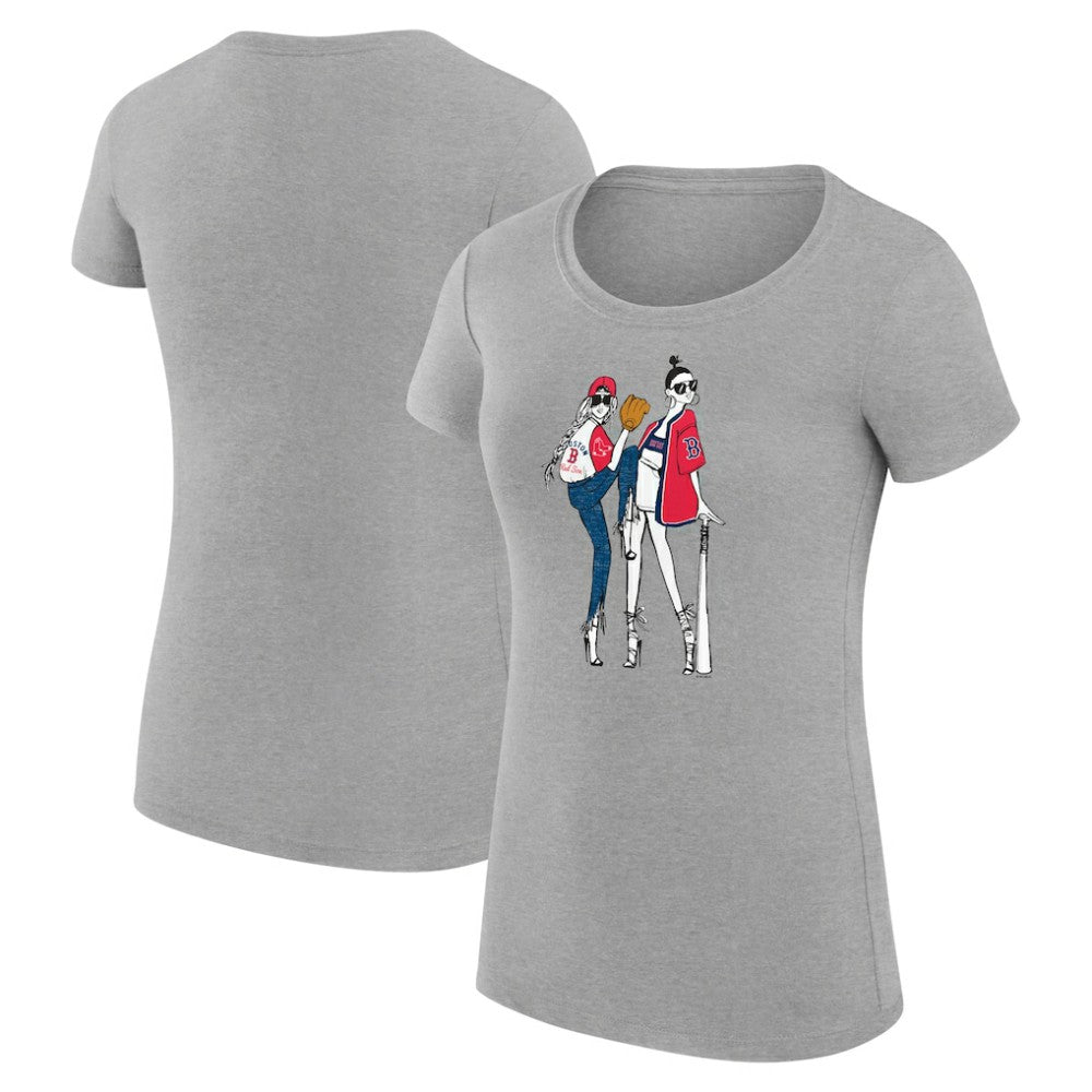 Boston Red Sox G-III 4Her by Carl Banks Women's Super-Slim Fit Lightweight Baseball Girls T-Shirt - MLB