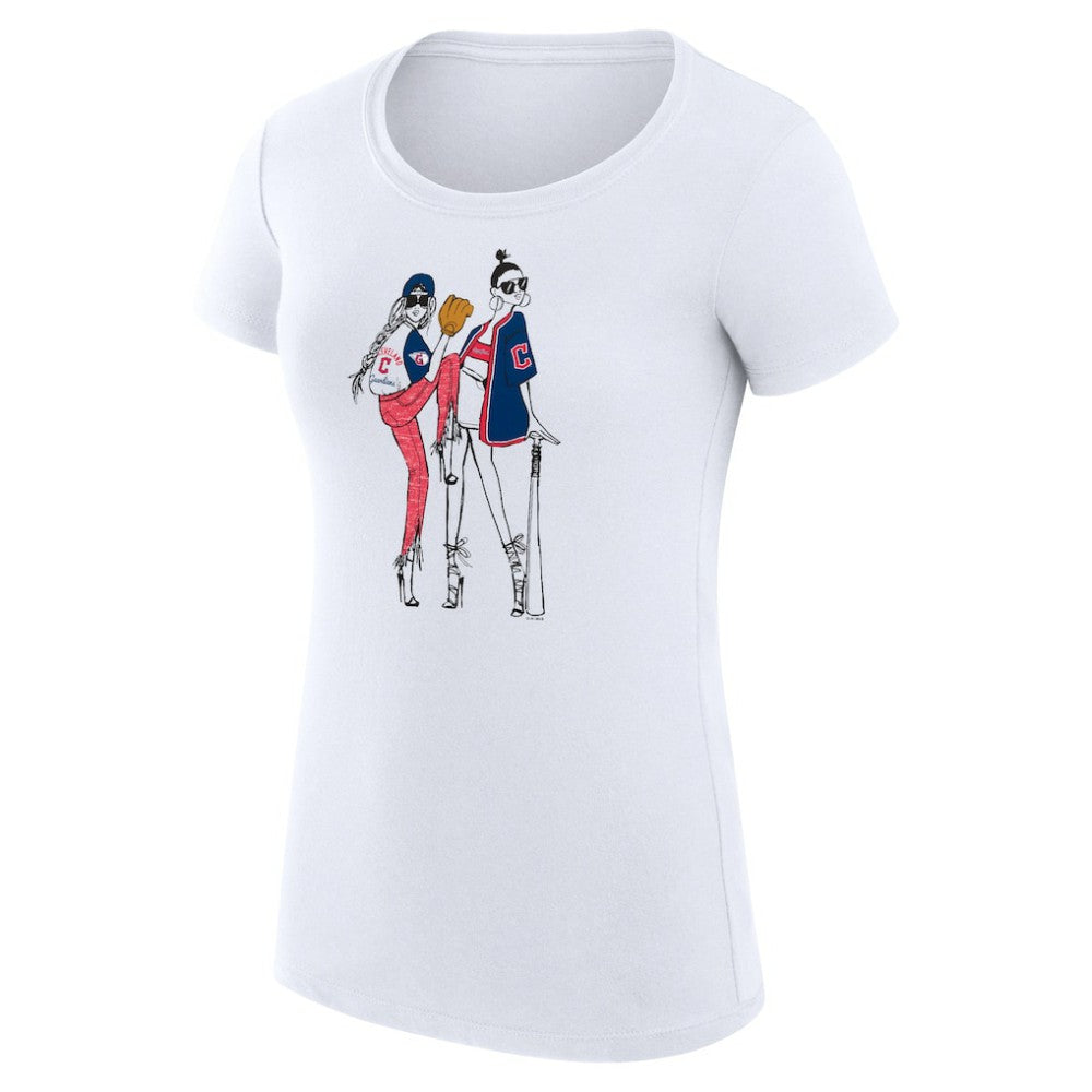 Cleveland Guardians G-III 4Her by Carl Banks Women's Super-Slim Fit Lightweight Baseball Girls T-Shirt - MLB