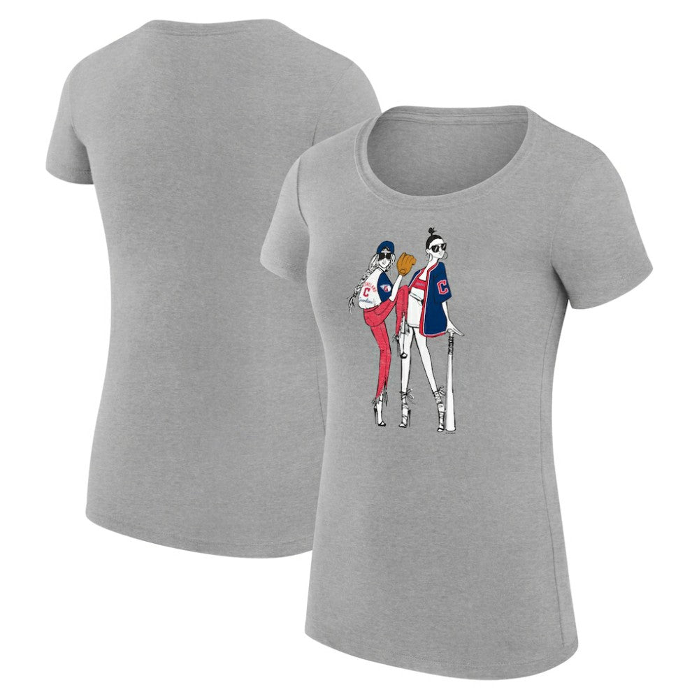 Cleveland Guardians G-III 4Her by Carl Banks Women's Super-Slim Fit Lightweight Baseball Girls T-Shirt - MLB