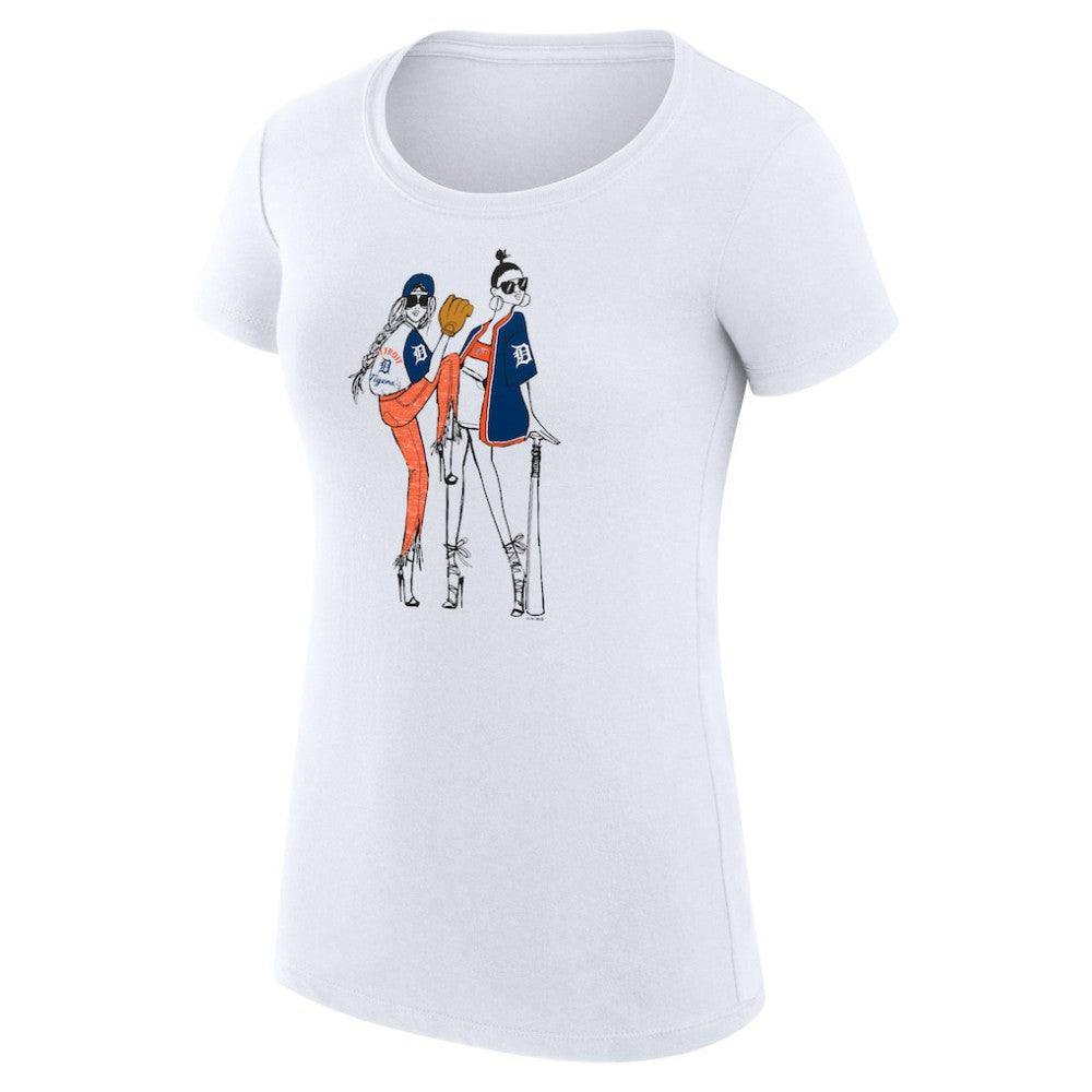 Detroit Tigers G-III 4Her by Carl Banks Women's Super-Slim Fit Lightweight Baseball Girls T-Shirt - MLB