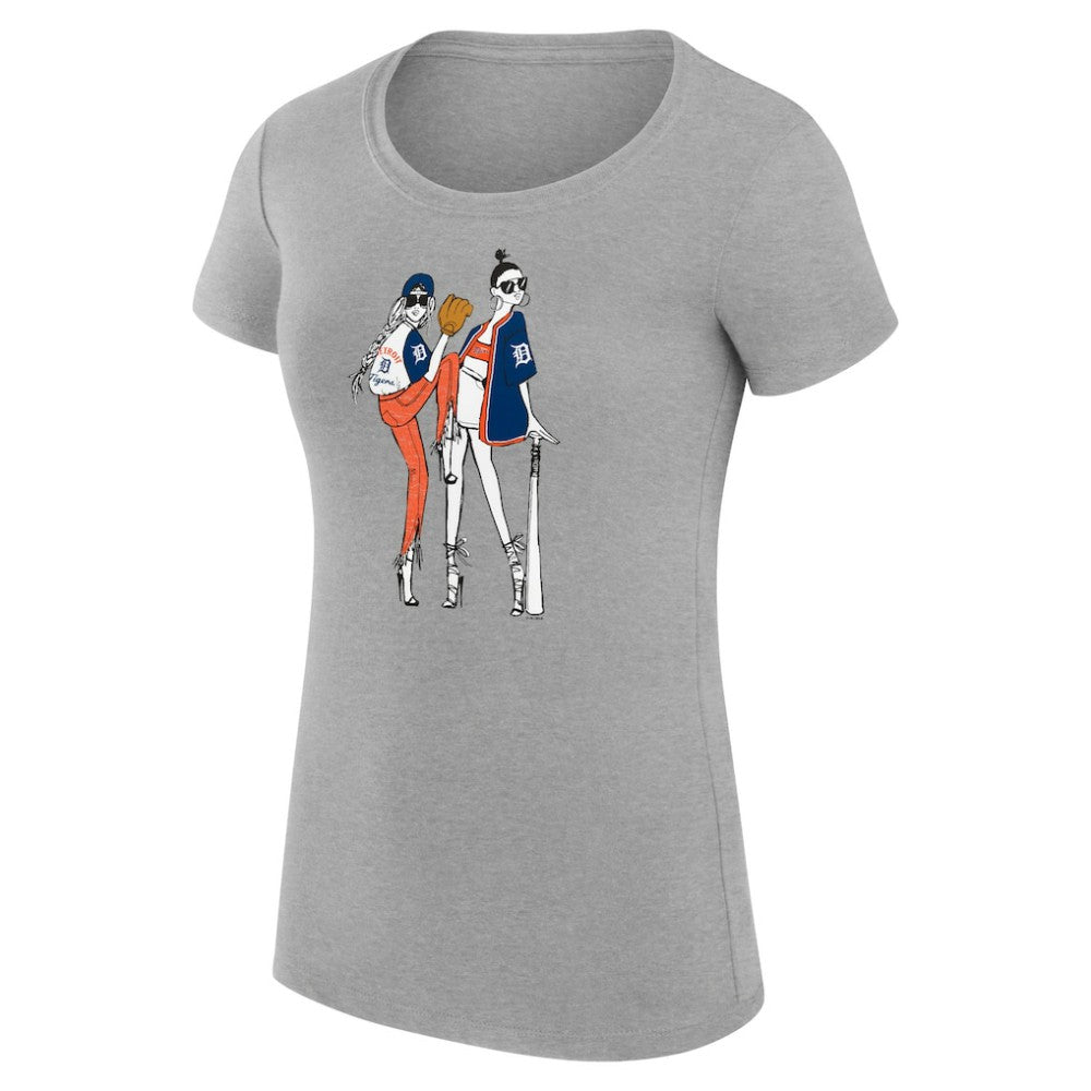 Detroit Tigers G-III 4Her by Carl Banks Women's Super-Slim Fit Lightweight Baseball Girls T-Shirt - MLB