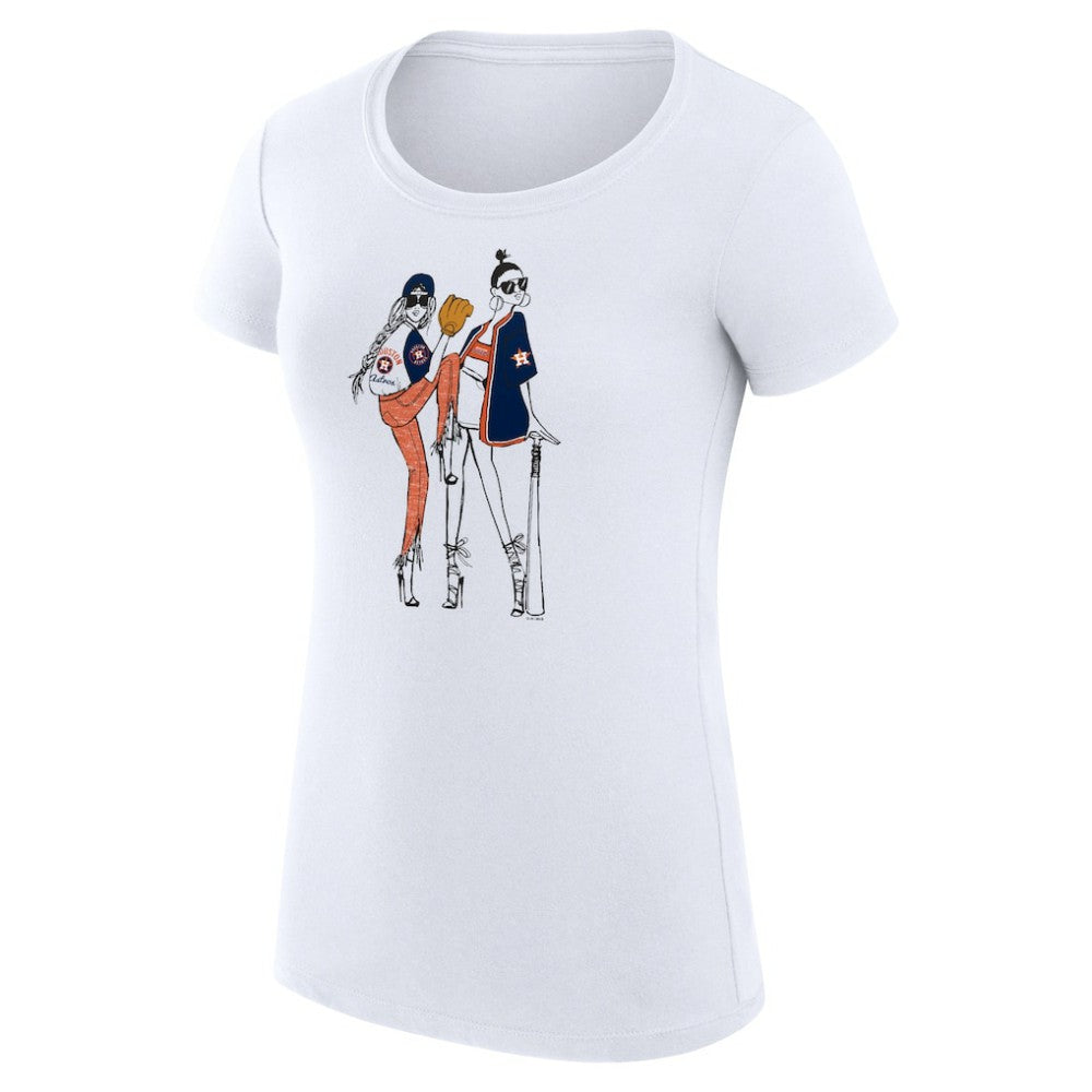 Houston Astros G-III 4Her by Carl Banks Women's Super-Slim Fit Lightweight Baseball Girls T-Shirt - MLB
