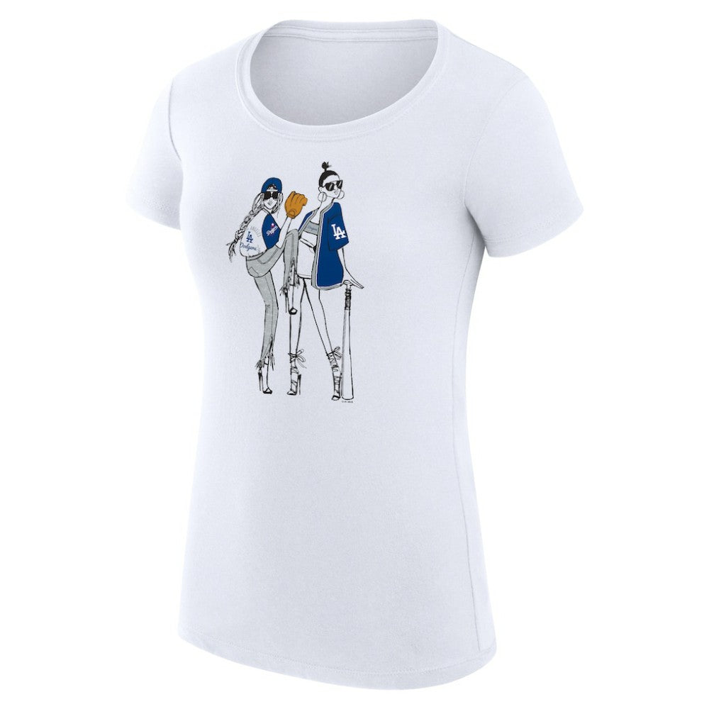 Los Angeles Dodgers G-III 4Her by Carl Banks Women's Super-Slim Fit Lightweight Baseball Girls T-Shirt - MLB