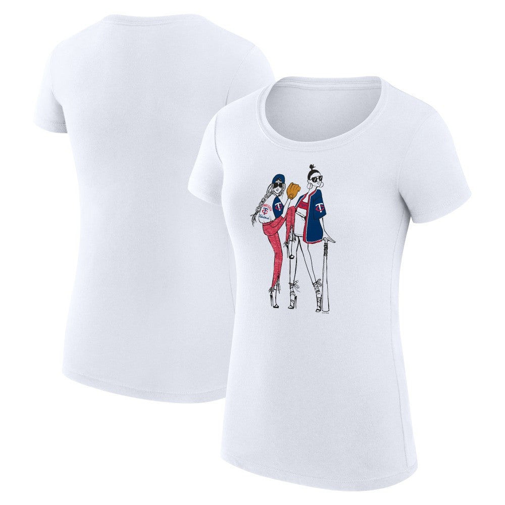 Minnesota Twins G-III 4Her by Carl Banks Women's Super-Slim Fit Lightweight Baseball Girls T-Shirt - MLB