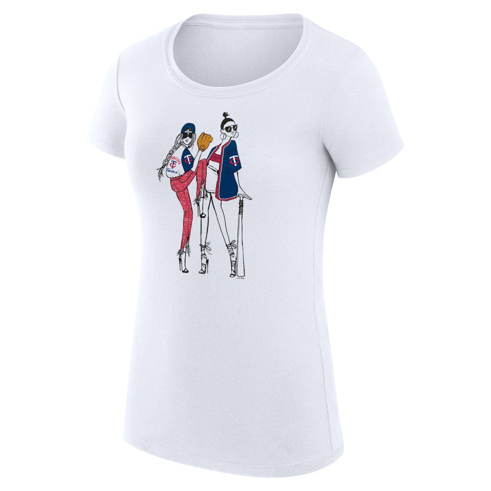 Minnesota Twins G-III 4Her by Carl Banks Women's Super-Slim Fit Lightweight Baseball Girls T-Shirt - MLB
