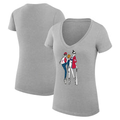 St. Louis Cardinals G-III 4Her by Carl Banks Women's Super-Slim Fit Lightweight Baseball V-Neck T-Shirt - MLB