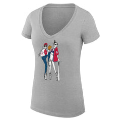 St. Louis Cardinals G-III 4Her by Carl Banks Women's Super-Slim Fit Lightweight Baseball V-Neck T-Shirt - MLB