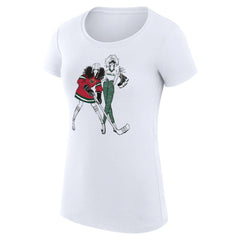 Minnesota Wild G-III 4Her by Carl Banks Women's Super-Slim Fit Lightweight Hockey Girls T-Shirt - White - NHL