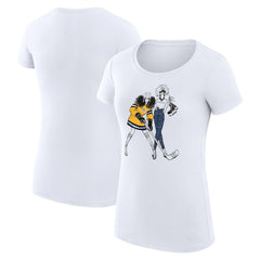 Nashville Predators G-III 4Her by Carl Banks Women's Super-Slim Fit Lightweight Hockey Girls T-Shirt - White - NHL
