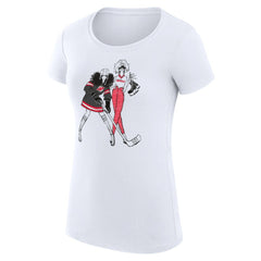 New Jersey Devils G-III 4Her by Carl Banks Women's Super-Slim Fit Lightweight Hockey Girls T-Shirt - White - NHL