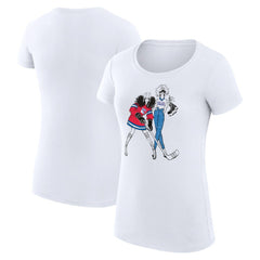 New York Rangers G-III 4Her by Carl Banks Women's Super-Slim Fit Lightweight Hockey Girls T-Shirt - White - NHL