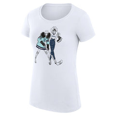 Seattle Kraken G-III 4Her by Carl Banks Women's Super-Slim Fit Lightweight Hockey Girls T-Shirt - White - NHL