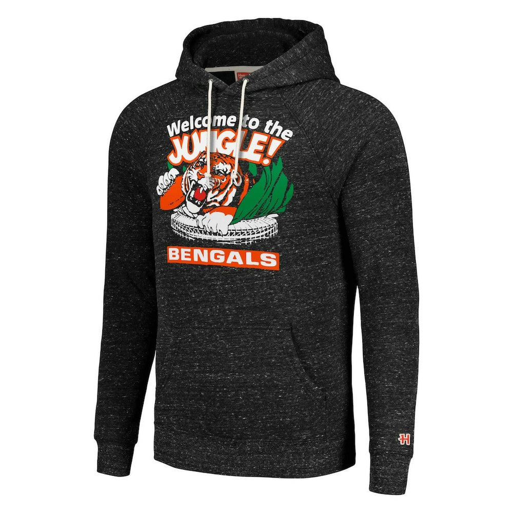 Cincinnati Bengals Homage Unisex Hyperlocal Raglan Pullover Hoodie Charcoal | NFL