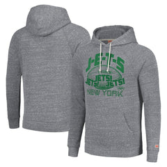 New York Jets Homage Unisex Hyperlocal Raglan Pullover Hoodie Gray | NFL